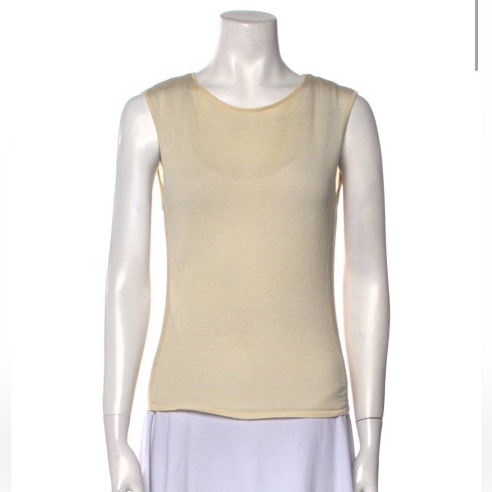 Valentino white knit shell